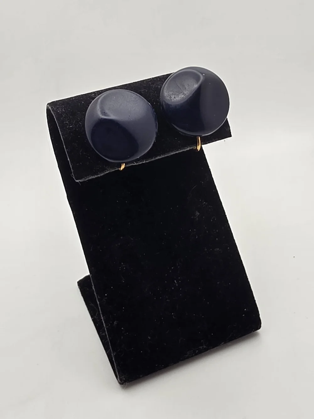 Navy Clip-On Earrings